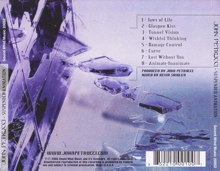 CD BACK COVER - CD BACK COVER - JOHN PETRUCCI - Suspended Animation.bmp